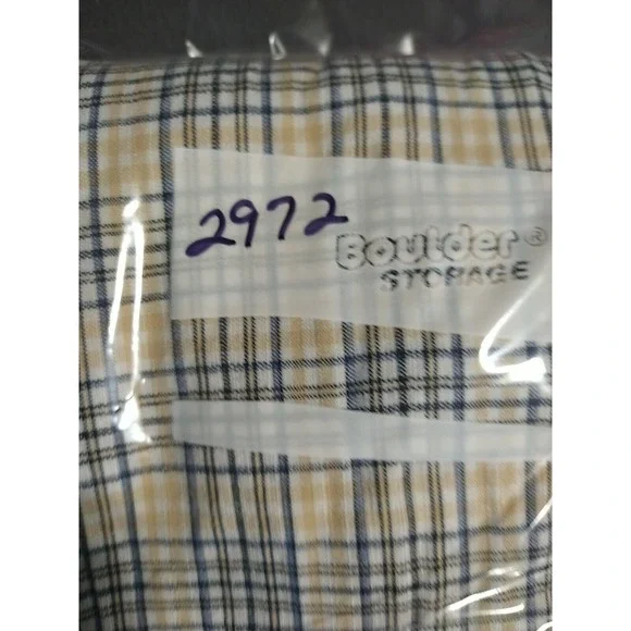 Structure Shirt Men XL Beige/Black Plaid Cotton Short Sleeve Office Nerd Dad - Picture 9 of 9